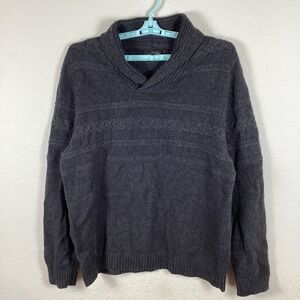 Marc Anthony Mens Sweater Sz 2XL Long Sleeve Pullover Solid Gray Warm Excellent